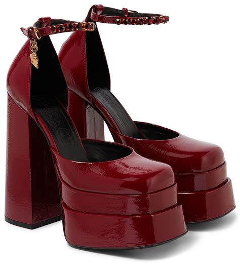 black and red versace shoes|versace heel sale.